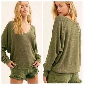 Free People Santa Clara Thermal In Ferngully Green NWOT